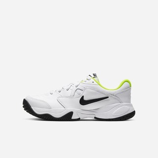 Adidasi Tenis Nike NikeCourt Jr. Lite 2 Fete Albi Negrii | CVQO-60579